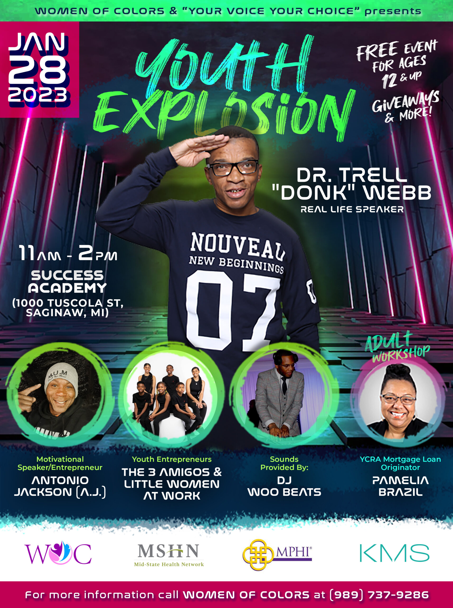 <h1 class="tribe-events-single-event-title">WOMEN OF COLORS AND “YOUR VOICE YOUR CHOICE” presents YOUTH EXPLOSION</h1>