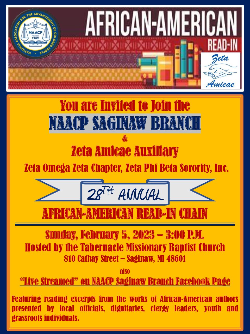 <h1 class="tribe-events-single-event-title">27TH ANNUAL AFRICAN-AMERICAN READ IN</h1>
