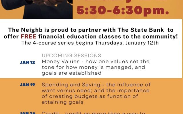 The NeighB and The State Bank: Free Financial Sessions