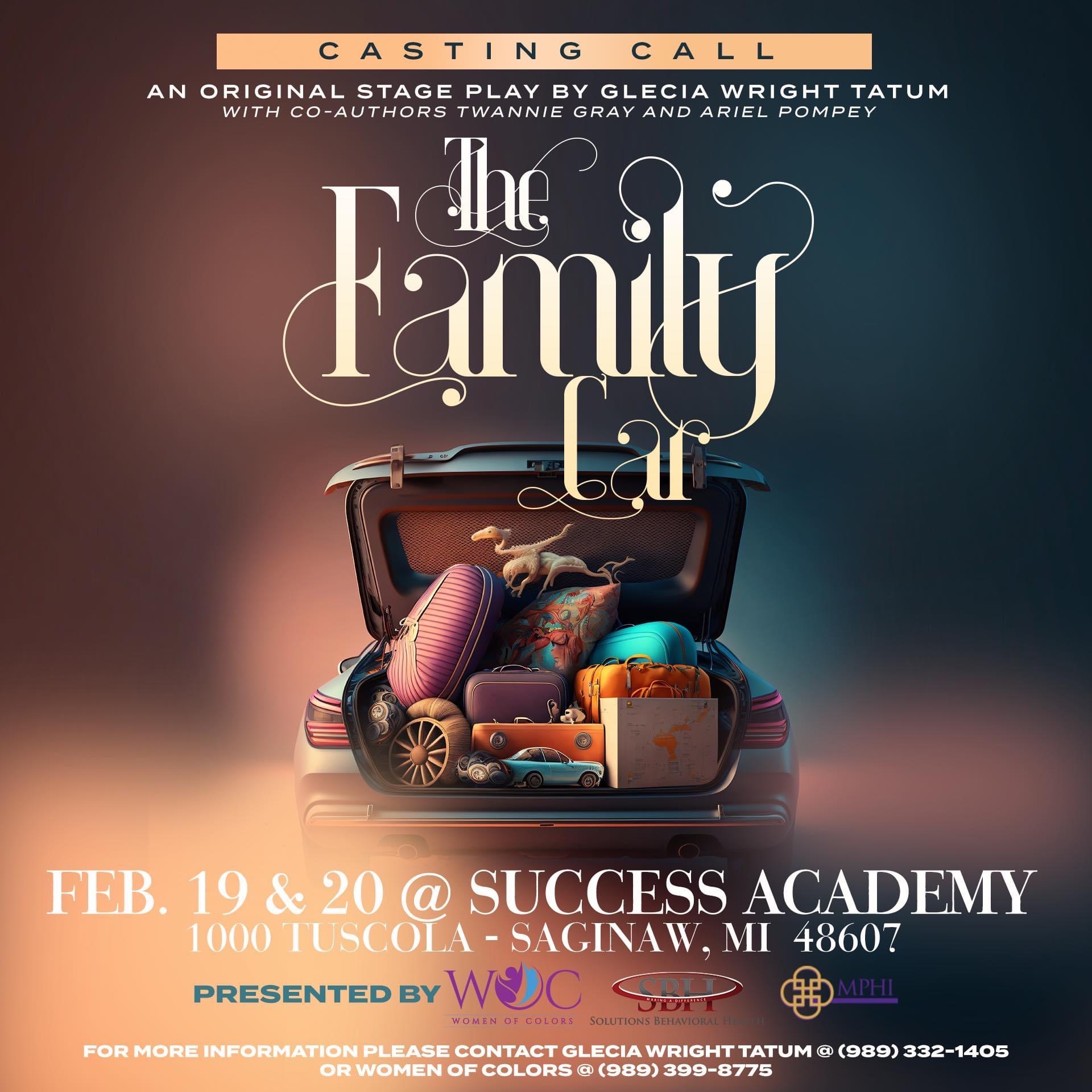 <h1 class="tribe-events-single-event-title">Casting Call for the original stage play “The Family Car”</h1>
