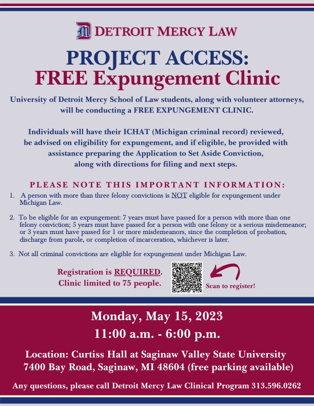 <h1 class="tribe-events-single-event-title">PROJECT ACCESS: FREE expungement clinic!</h1>