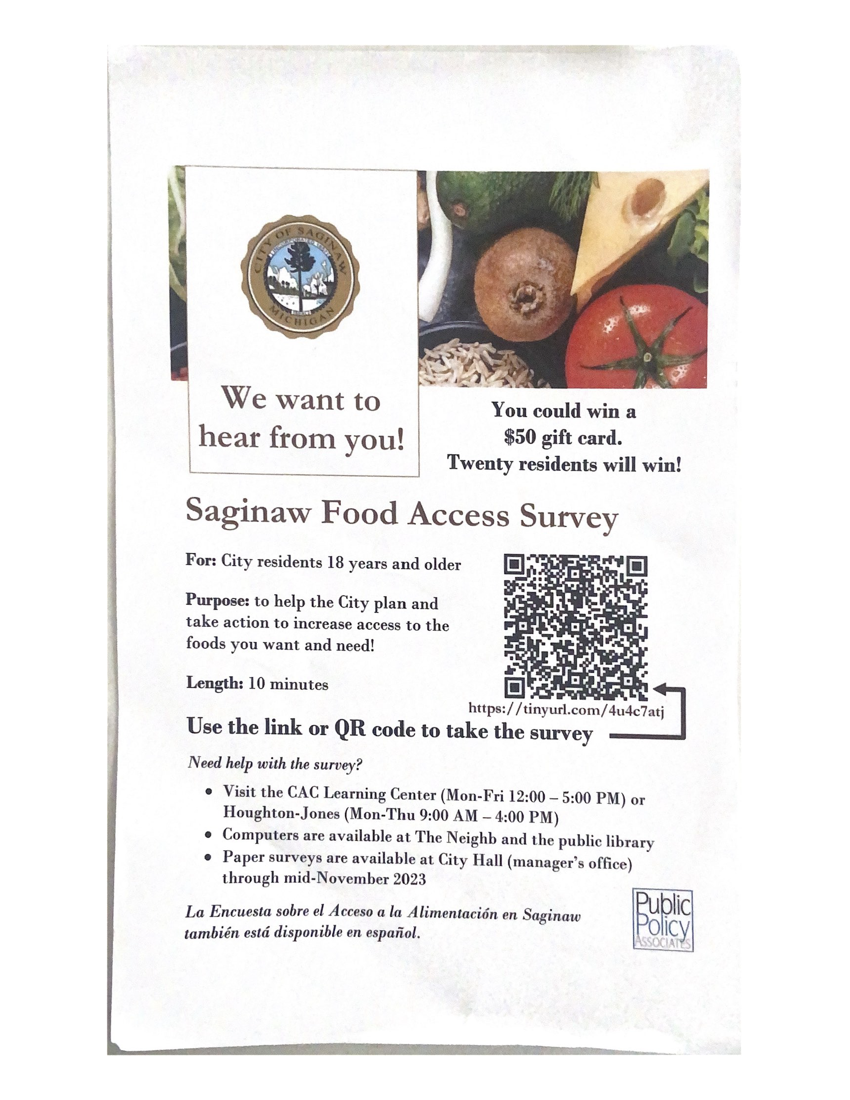 <h1 class="tribe-events-single-event-title">Take the Saginaw Food Access Survey to win a gift card!</h1>